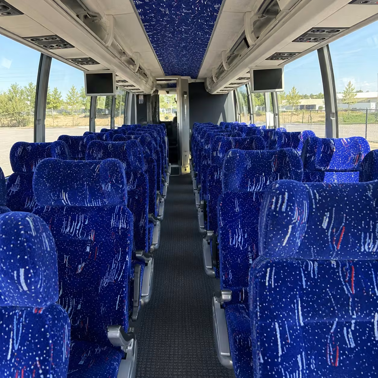 40 56 passenger charter bus inside