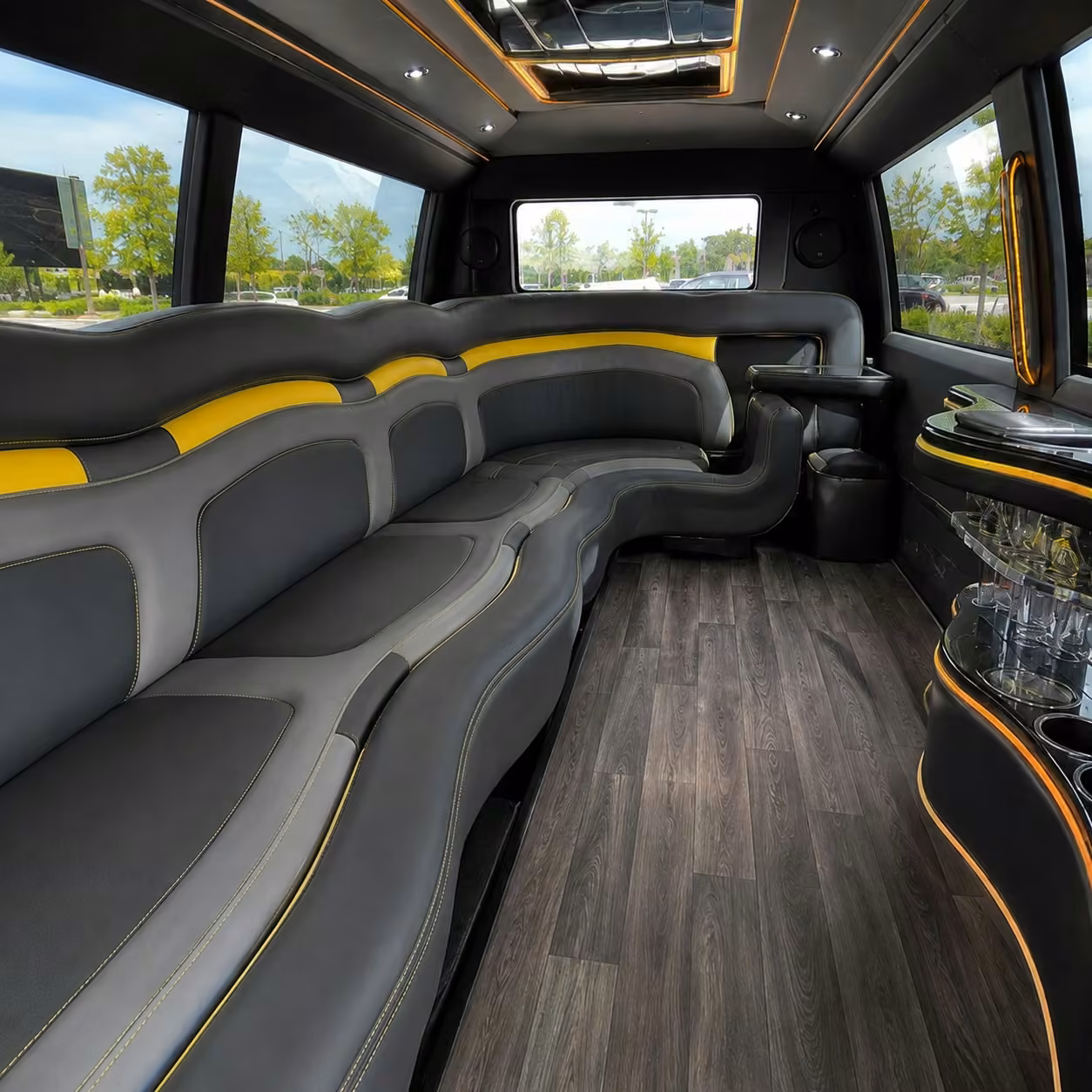 hummer limo inside